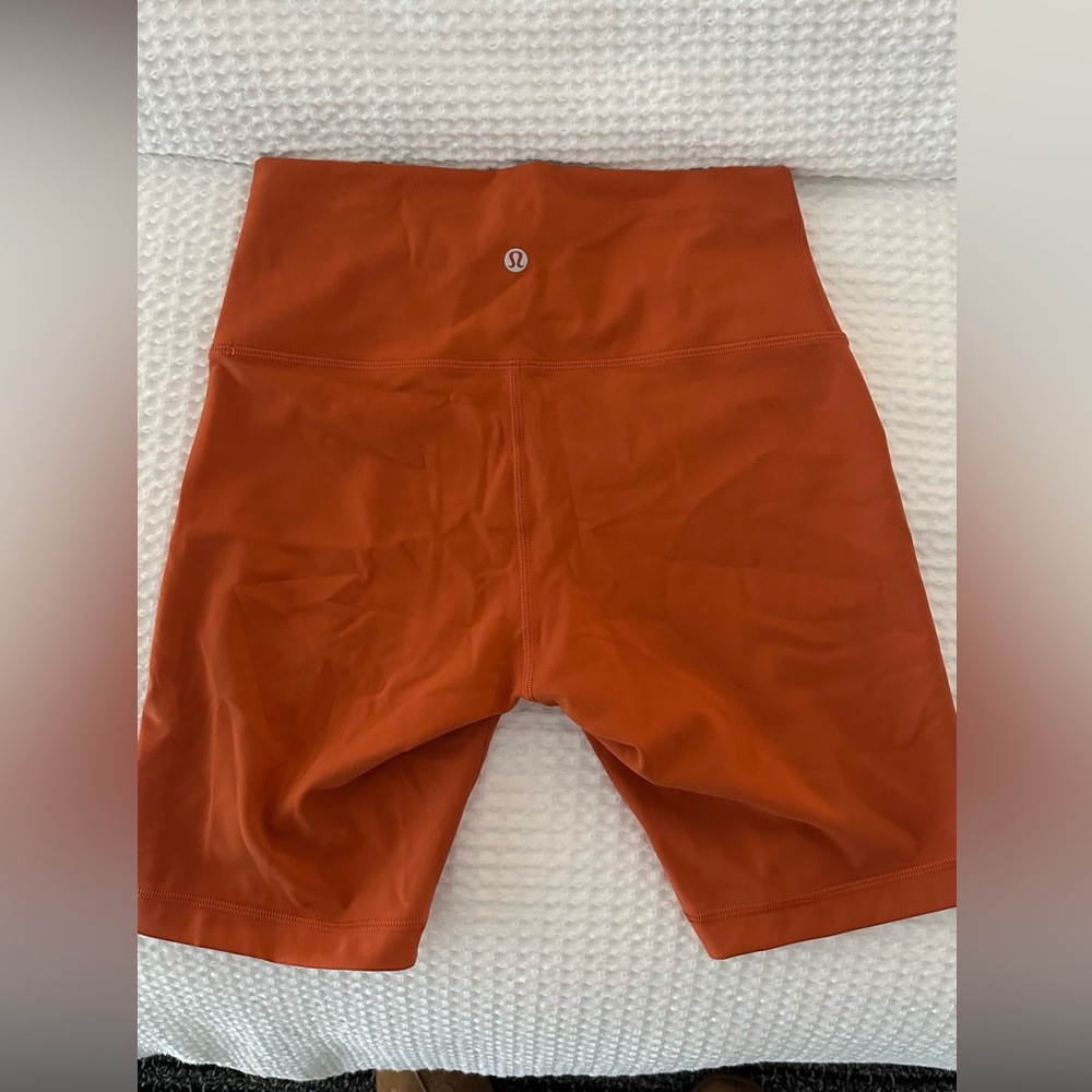 lululemon orange biker short